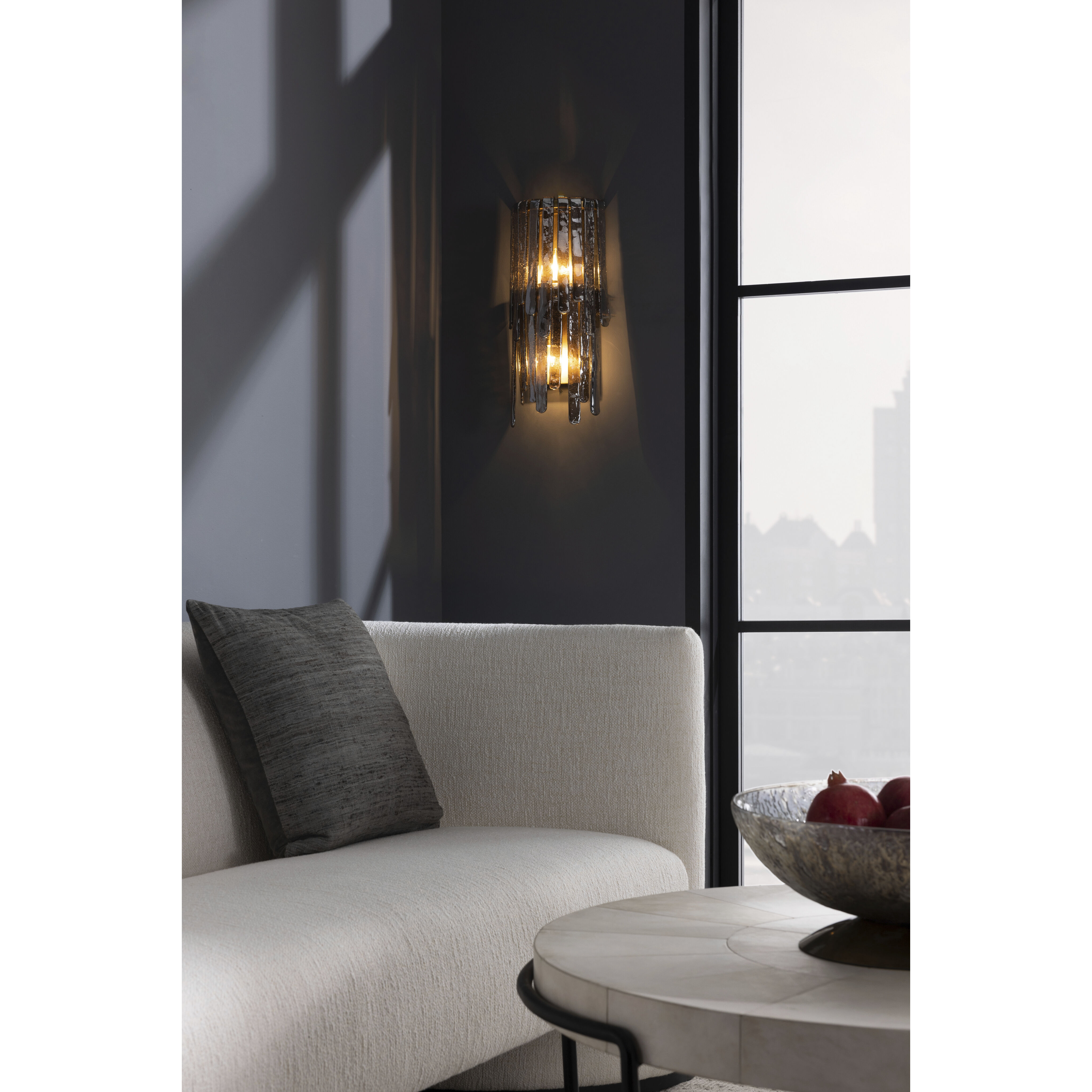 Raine 2 Light 9 inch Blue Smoke Luster ADA Sconce Wall Light