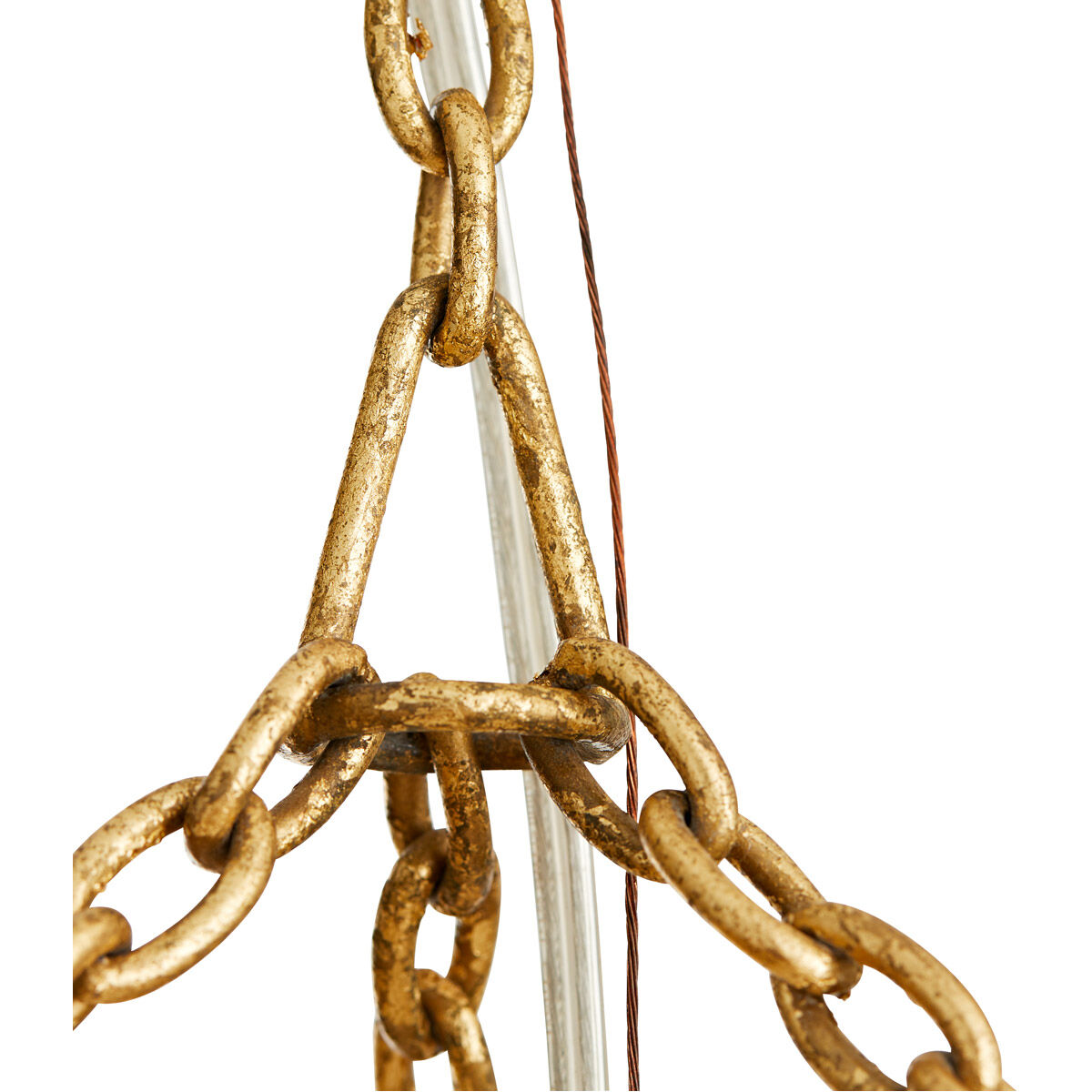 Prescott 8 Light 28 inch Gold Leaf Two-Tiered Chandelier Ceiling Light