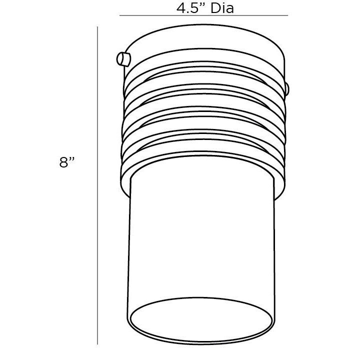 Rune 1 Light 5 inch English Bronze Flush Mount Ceiling Light