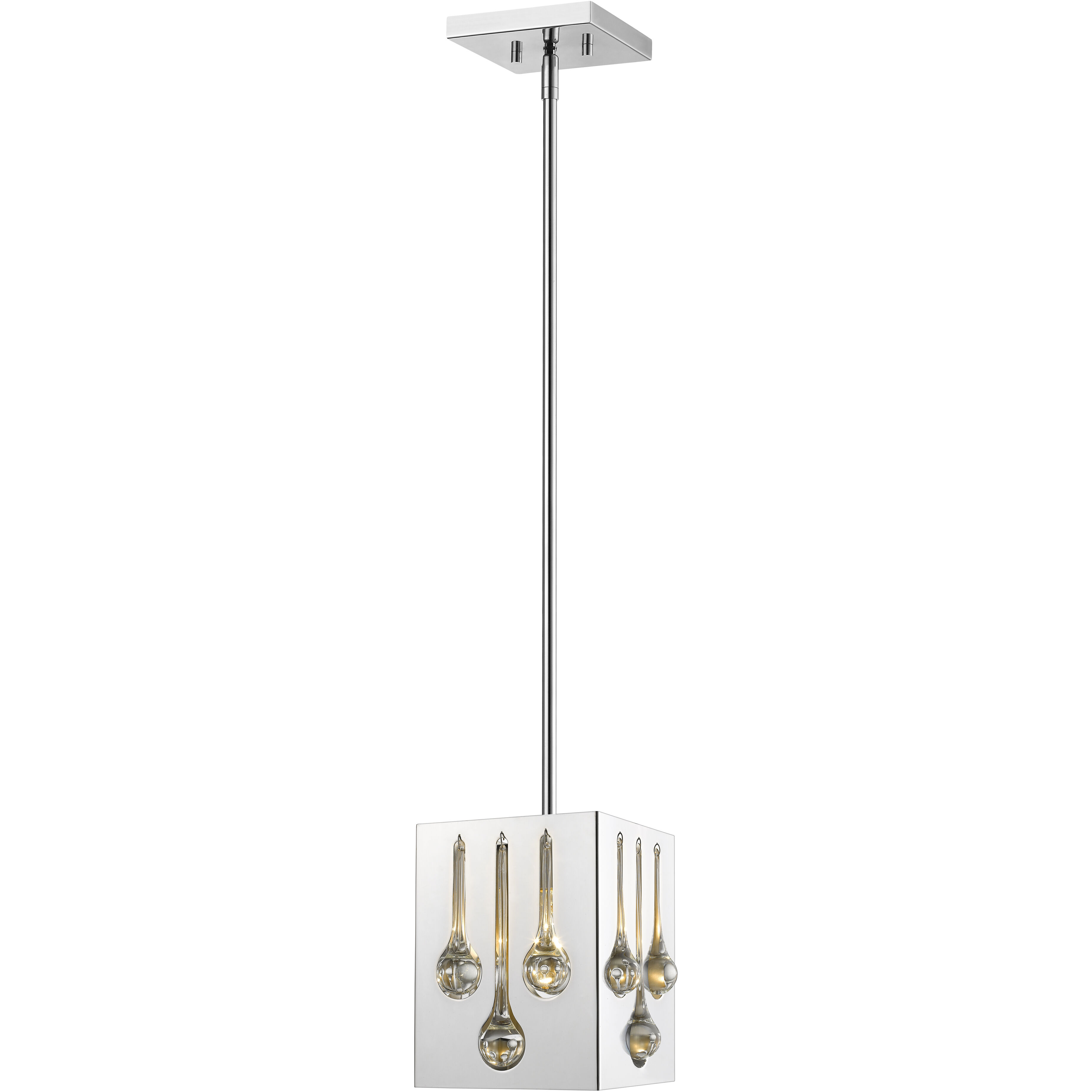 Oberon 1 Light 7 inch Chrome Pendant Ceiling Light