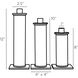 Wimble Clear Candleholders, Set of 3