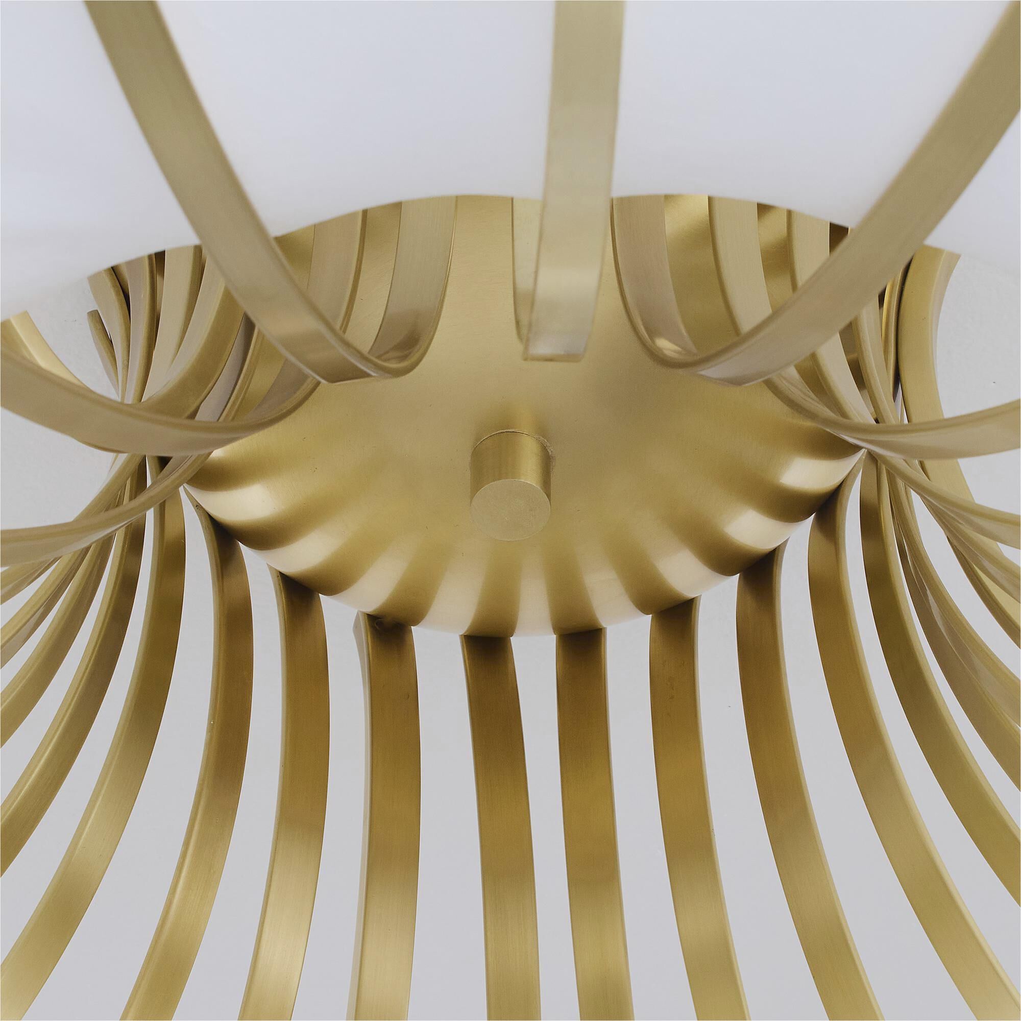 Chambers 10 Light 52 inch Antique Brass Semi Flush Mount Ceiling Light