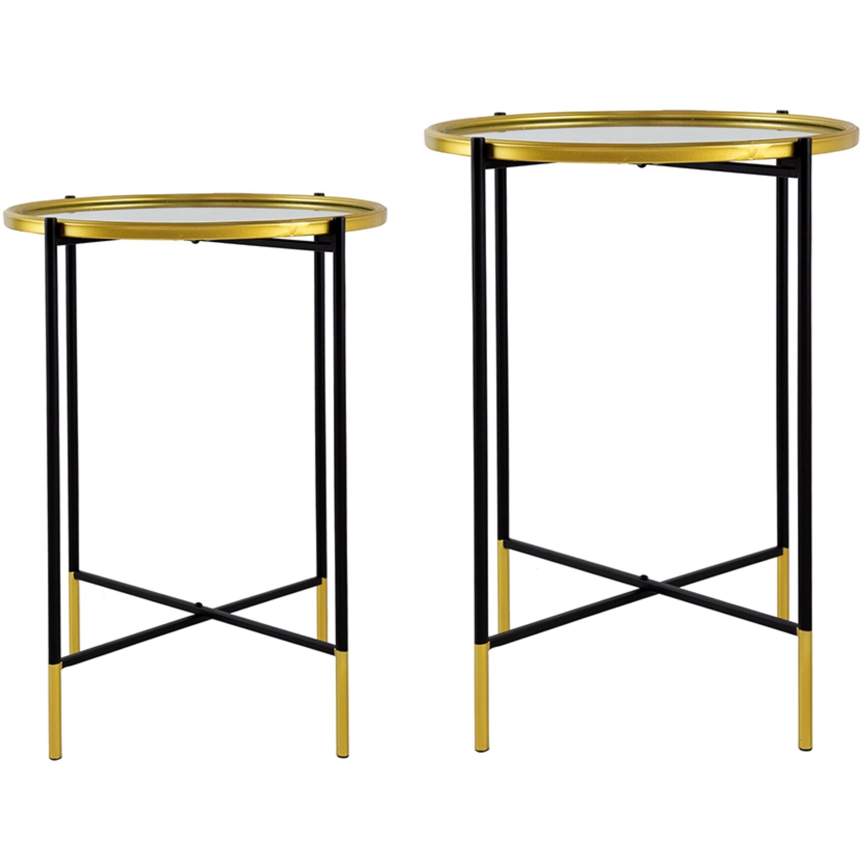 Hannes 18.1 inch Black/Gold Side Table