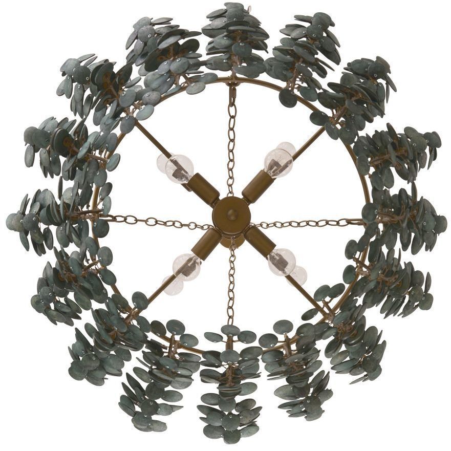 Bilal 40 inch Eucalyptus&nbsp;Coconut Shell Chandelier Ceiling Light