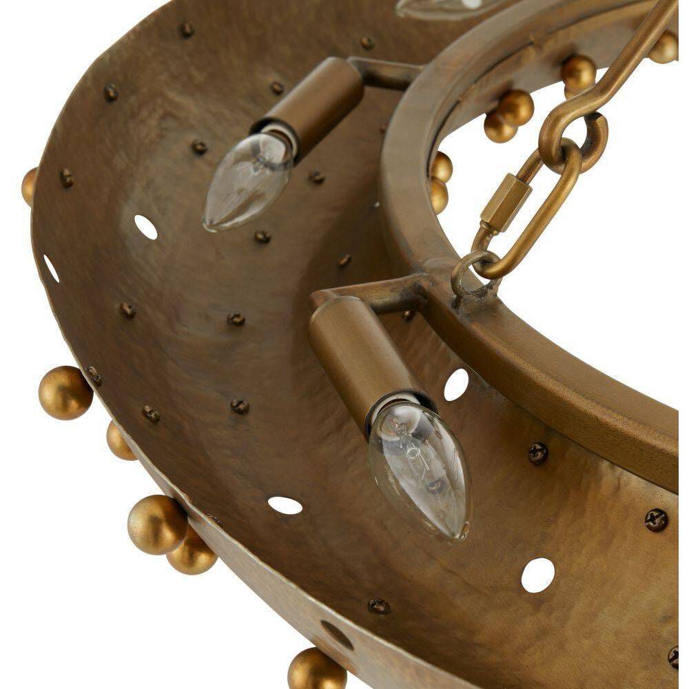 Hardy 9 Light 36 inch Antique Brass Chandelier Ceiling Light