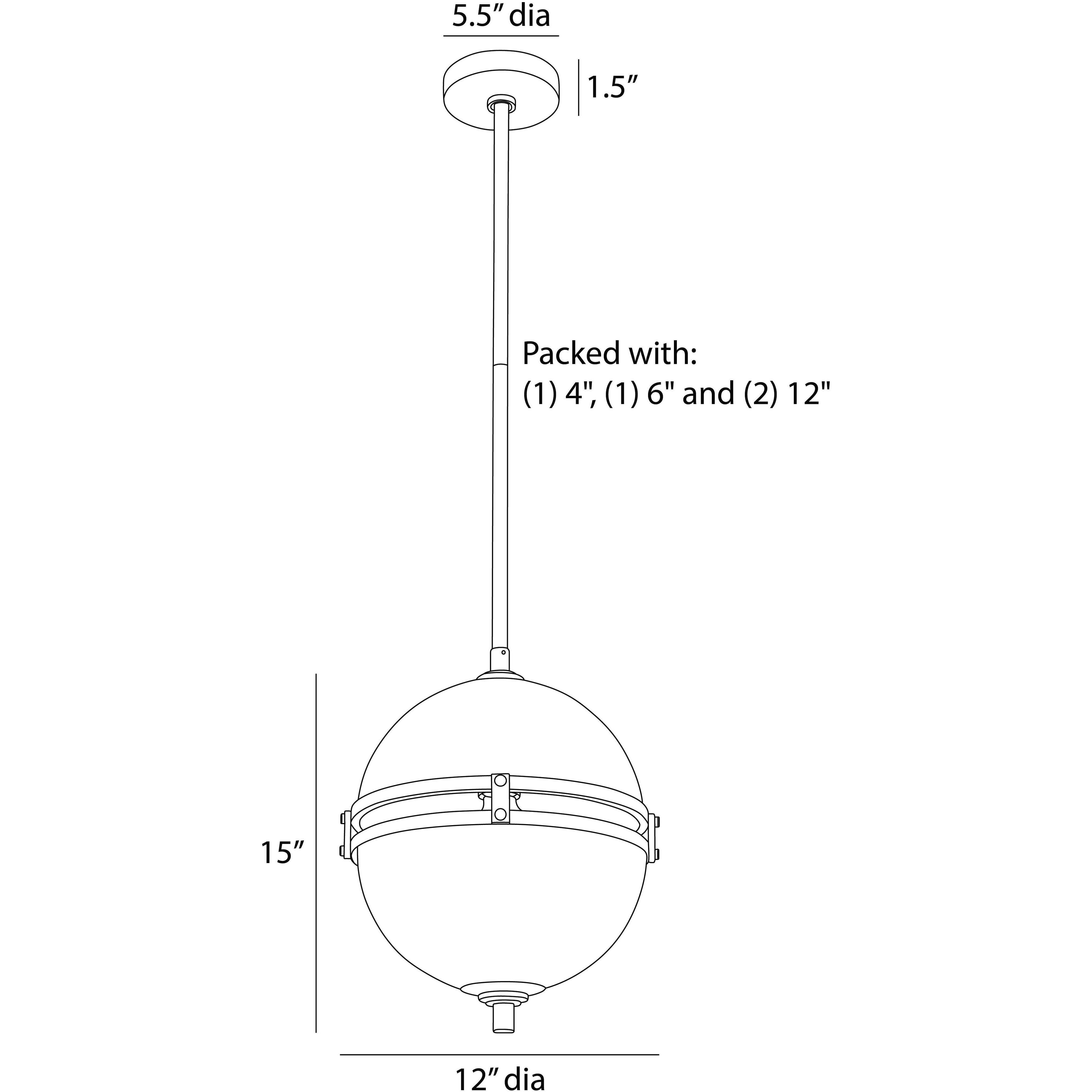 Irene 1 Light 12 inch Antique Brass Pendant Ceiling Light