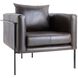 Giroud Ore Leather and Blackened Iron Lounge Chair