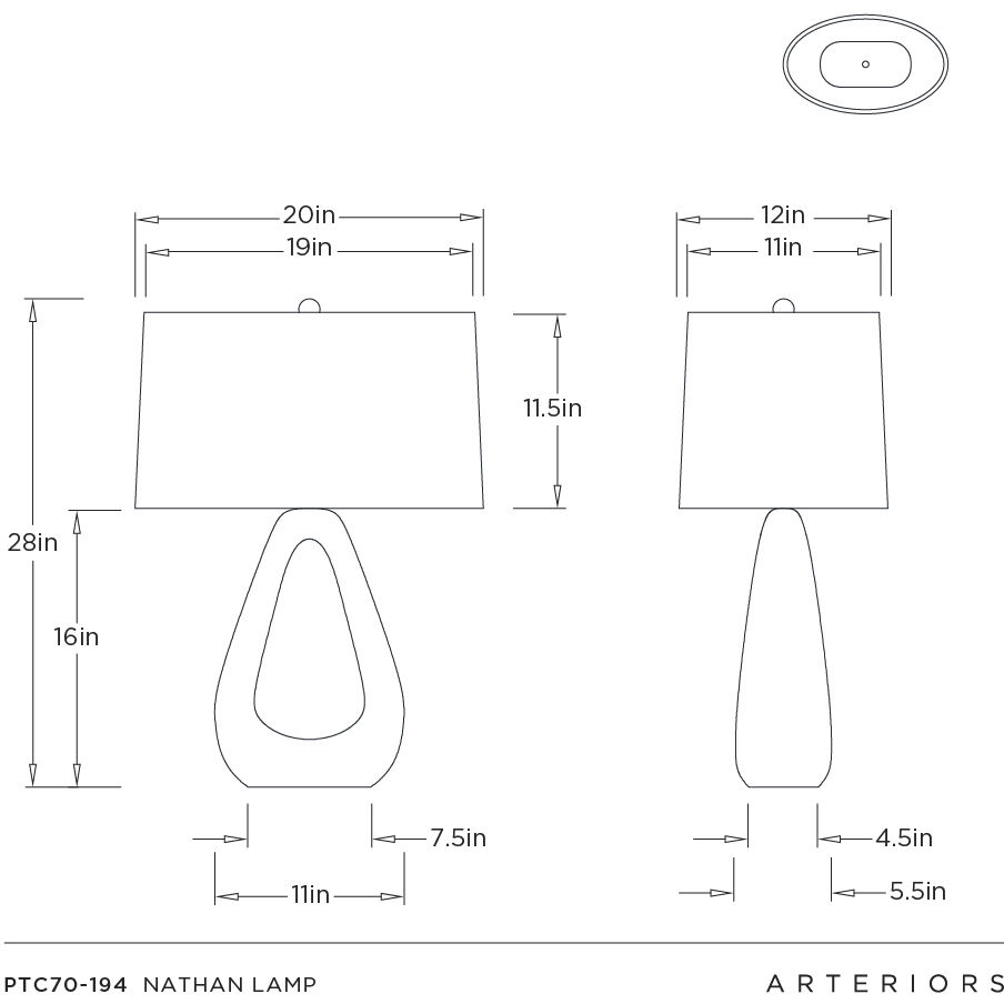 Nathan 28 inch 150.00 watt Glacier Swirl and Antique Brass Table Lamp Portable Light
