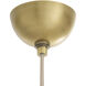 Melody 1 Light 5.5 inch White with Antique Brass Pendant Ceiling Light
