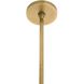 Swami 1 Light 16 inch Natural and Black and Antique Brass Mini Pendant Ceiling Light