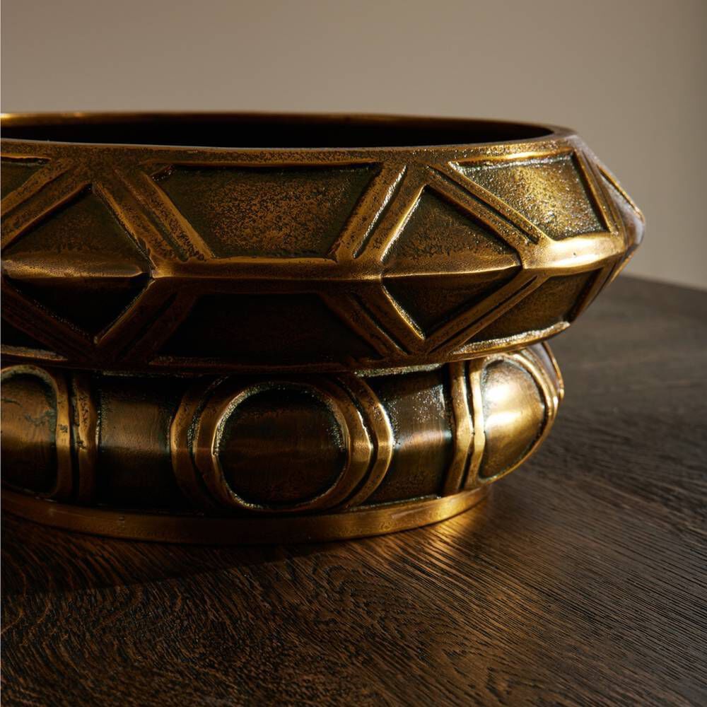 Millenia Antique Brass Centerpiece, Set of 2