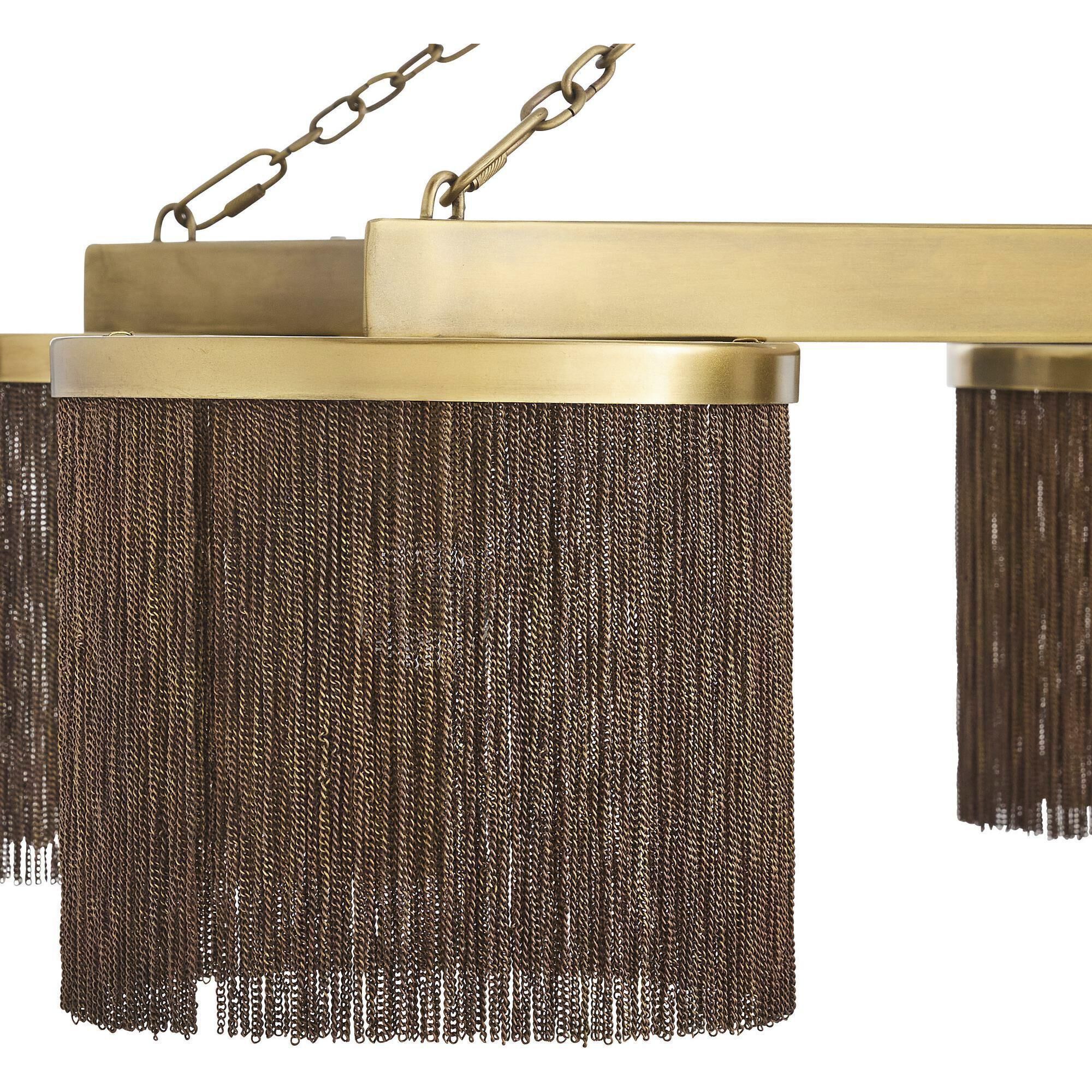 Langston 5 Light 46 inch Antique Brass Chandelier Ceiling Light