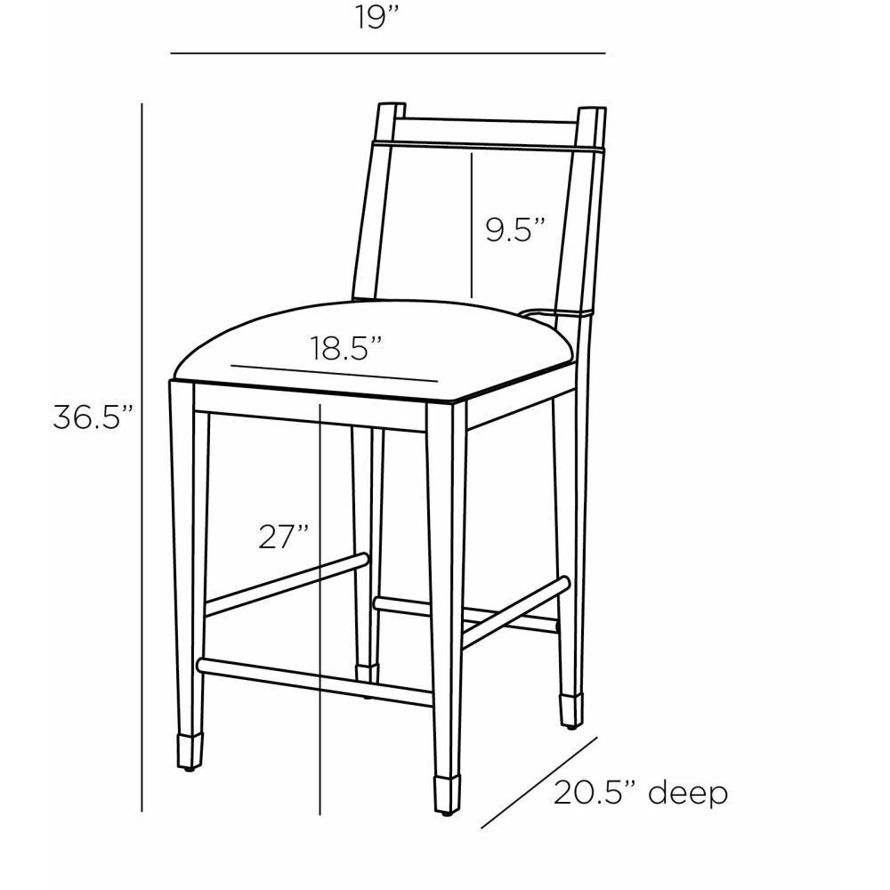 Burdock 36.5 inch Black Counter Stool