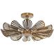 Francesca 12 Light 20 inch Vintage Brass Flush Mount Ceiling Light