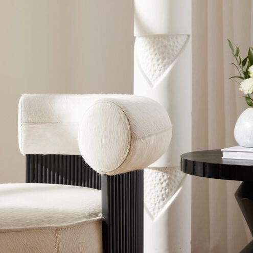 Erhart White Hair on Hide Chair