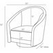 Aljona 32 inch Cream Swivel Chair