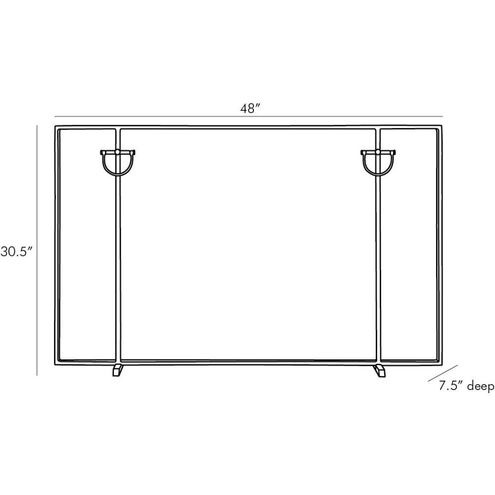 Brooklyn 48 inch Antique Brass Fire Screen