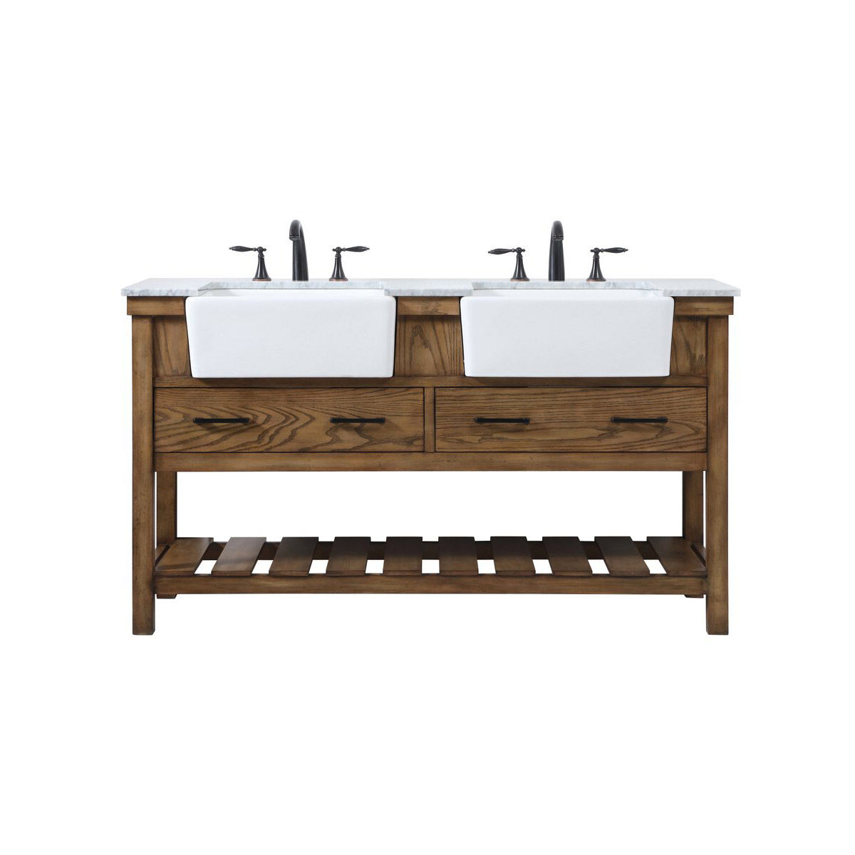 Clement 60 X 22 X 34 inch Driftwood Bathroom Vanity Cabinet