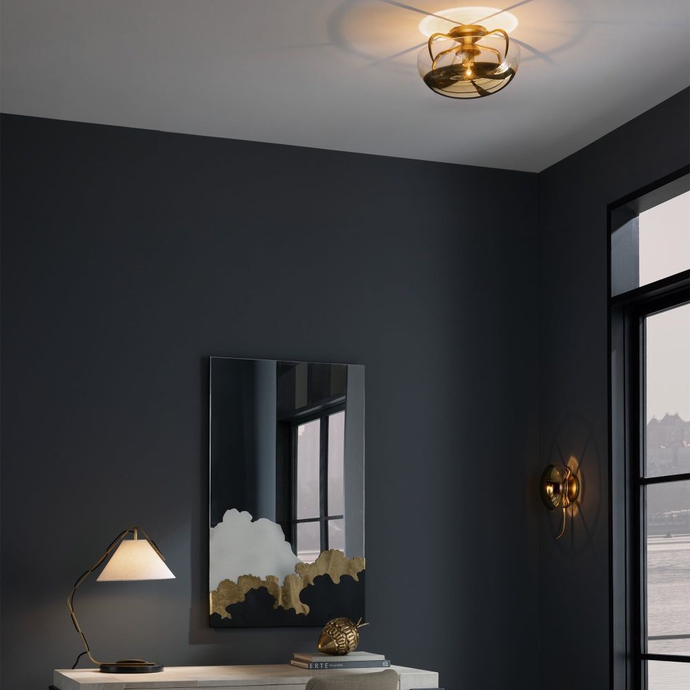 Corona Gold Ombre Flush Mount Ceiling Light