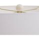 Felicity 28 inch 60.00 watt Egg Shell and Antique Brass Lamp Portable Light