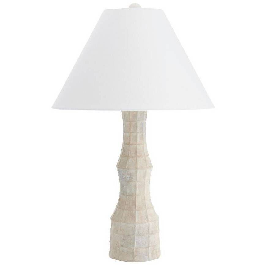 Francine 30 inch 60.00 watt Egg Shell and Antique Brass Lamp Portable Light