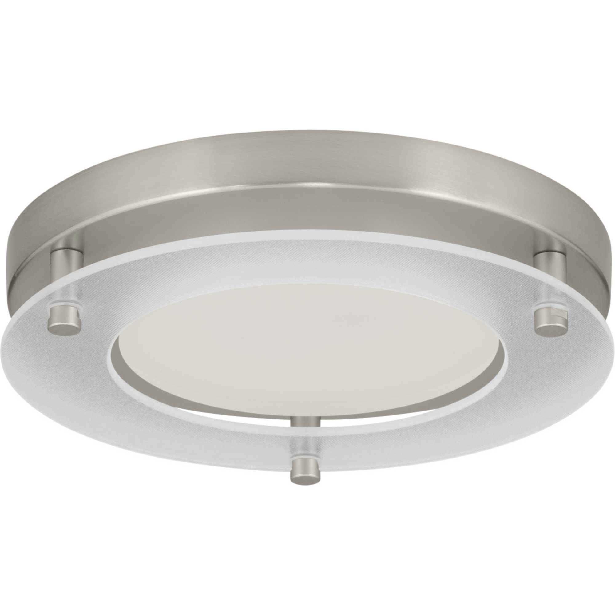 LED Flush Mount LED 7.25 inch Brushed Nickel Flush Mount Ceiling Light, Progress LED