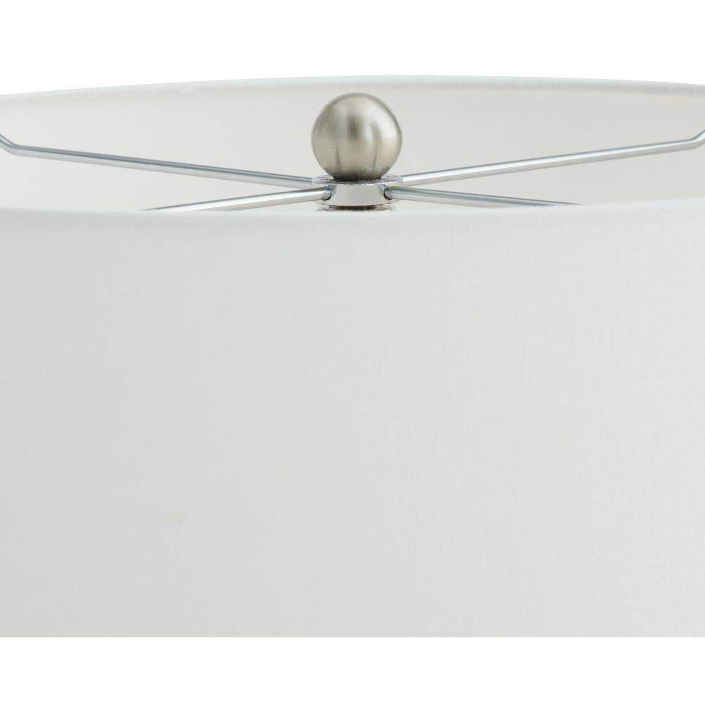 Heather 32 inch 150 watt Thundercloud and Polished Nickel Lamp Portable Light