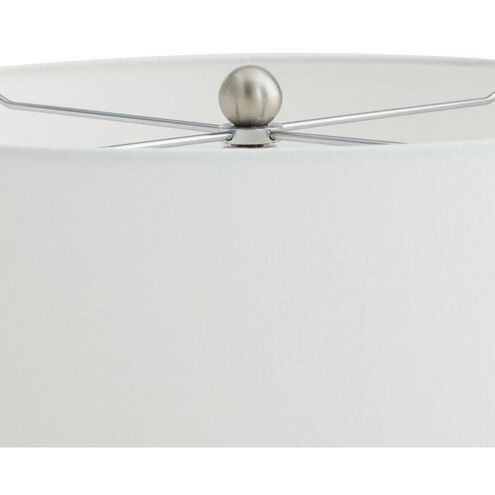 Heather 32 inch 150.00 watt Thundercloud and Polished Nickel Lamp Portable Light