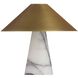 Chanell 12 inch 3 watt Calacatta Viola and Antique Brass Rechargeable Accent Lamp Portable Light