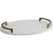 Collie White Marble Tray