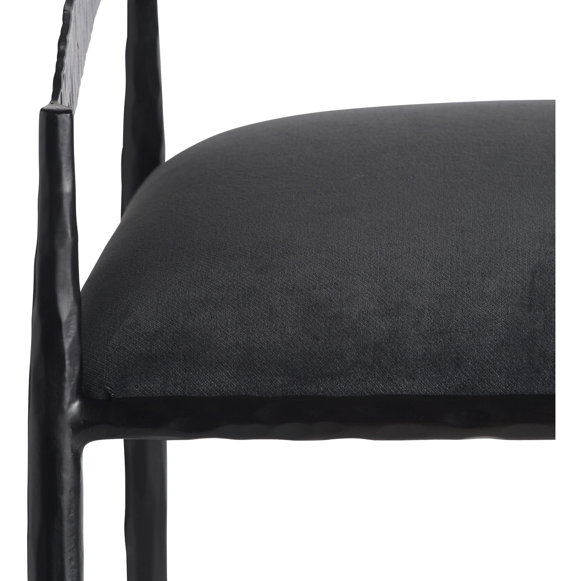 Ansel 36.5 inch Midnight Grey and Natural Iron Bar Stool