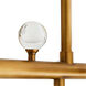 Troon 12 Light 56 inch Antique Brass Linear Chandelier Ceiling Light