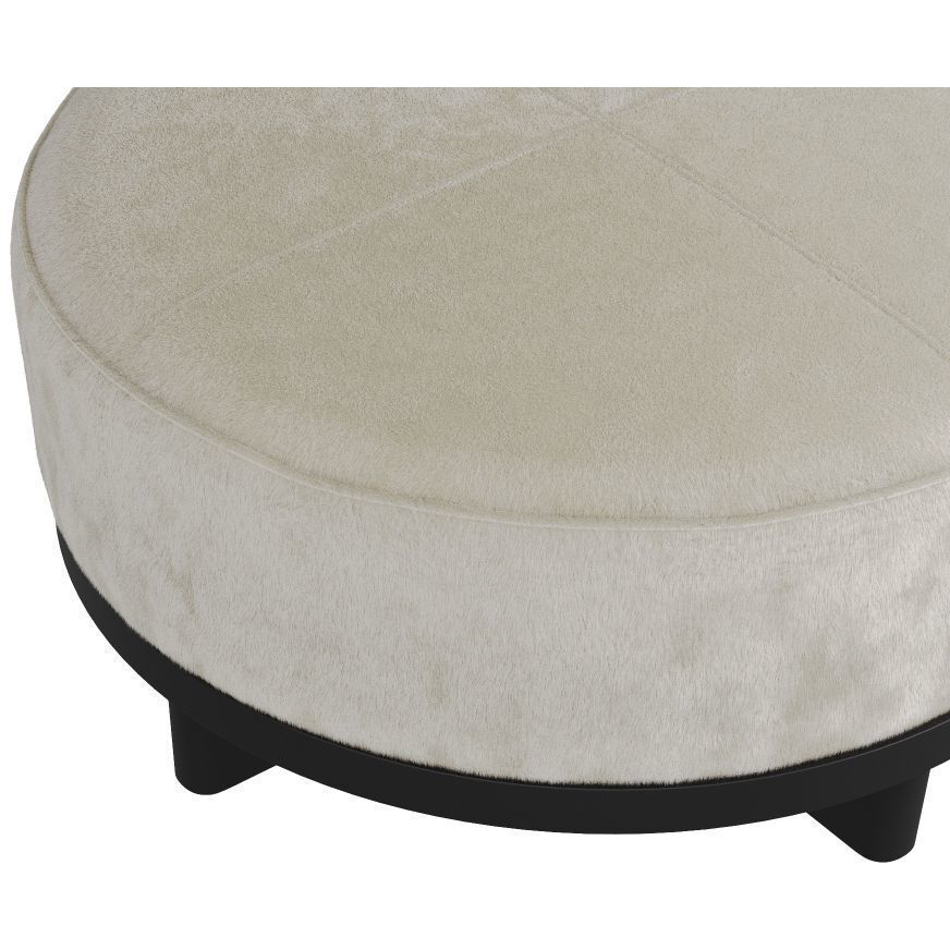 Aurora 20 inch White Ottoman
