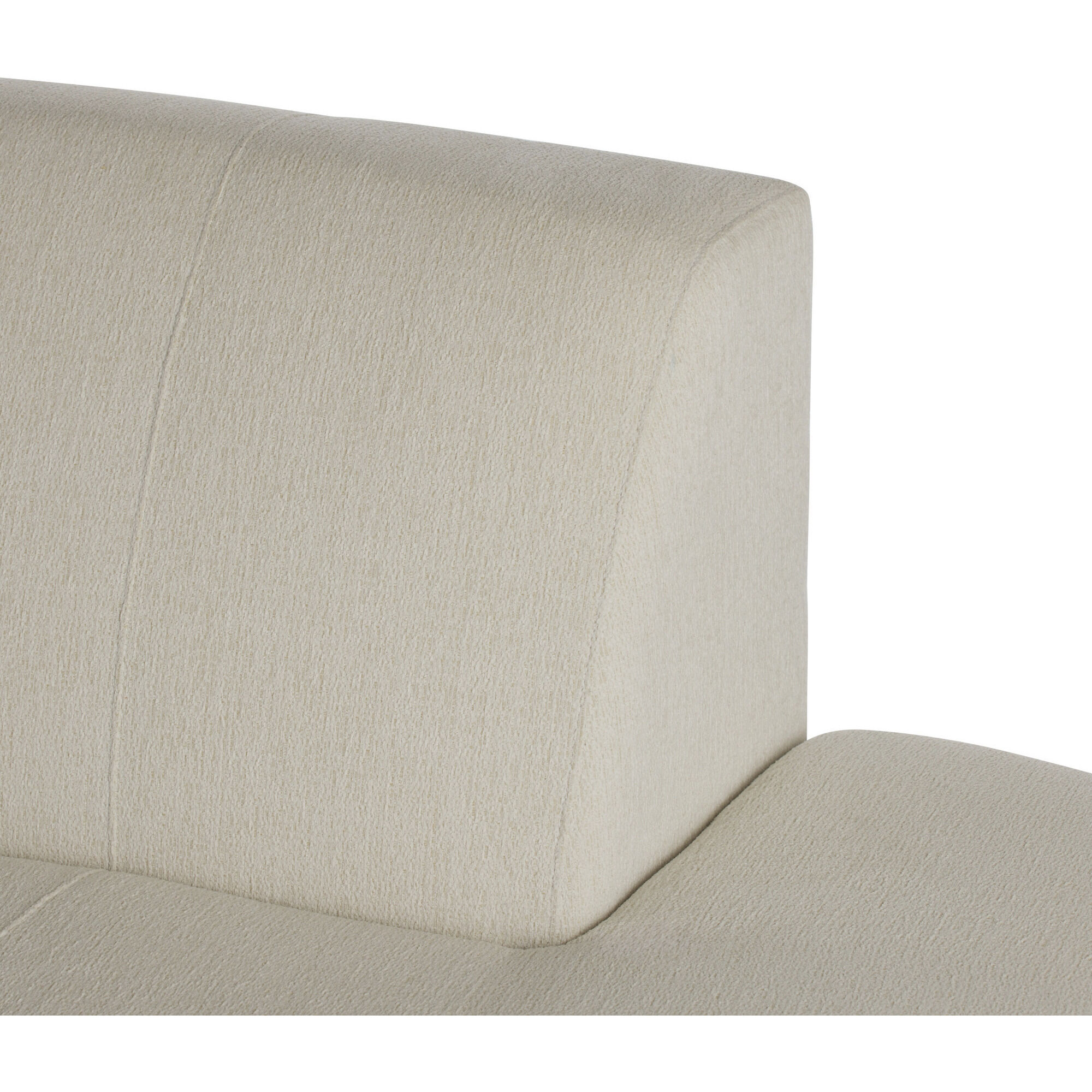 Islander Vanilla and Dark Walnut Sofa, Right