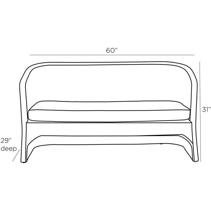 Itiga 31 inch Tobacco Wash Settee