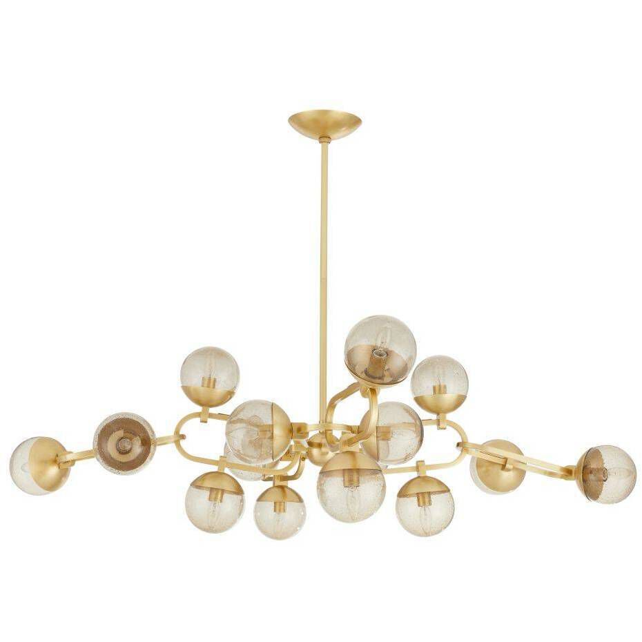 Hadly 16 Light 52 inch Antique Brass Chandelier Ceiling Light