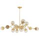 Hadly 16 Light 52 inch Antique Brass Chandelier Ceiling Light