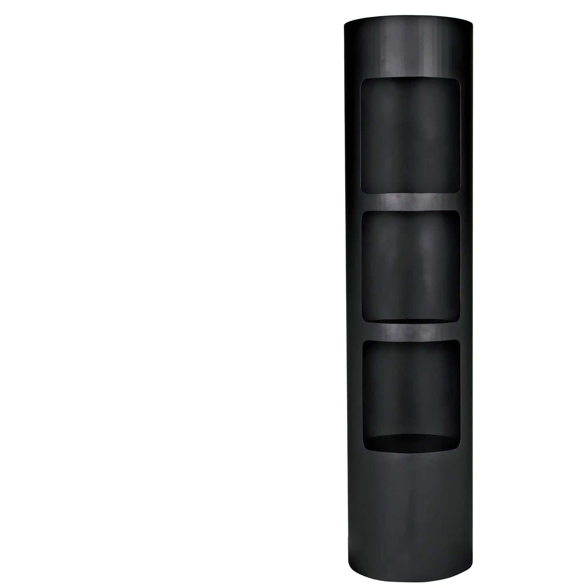 Reverso Matte Black Bookcase