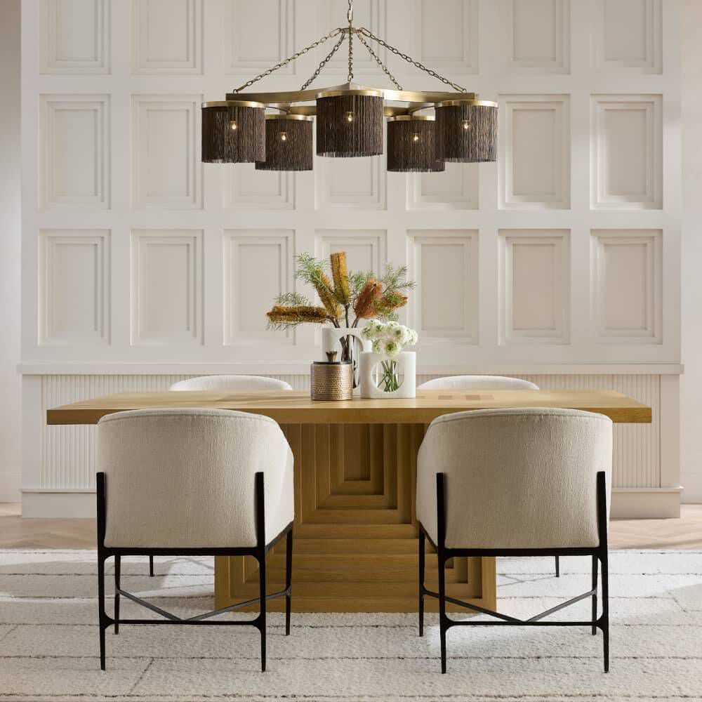 Langston 5 Light 46 inch Antique Brass Chandelier Ceiling Light