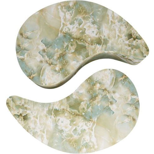 Adeline 38 X 14 inch Jade Faux Marble Coffee Tables, Set of 2
