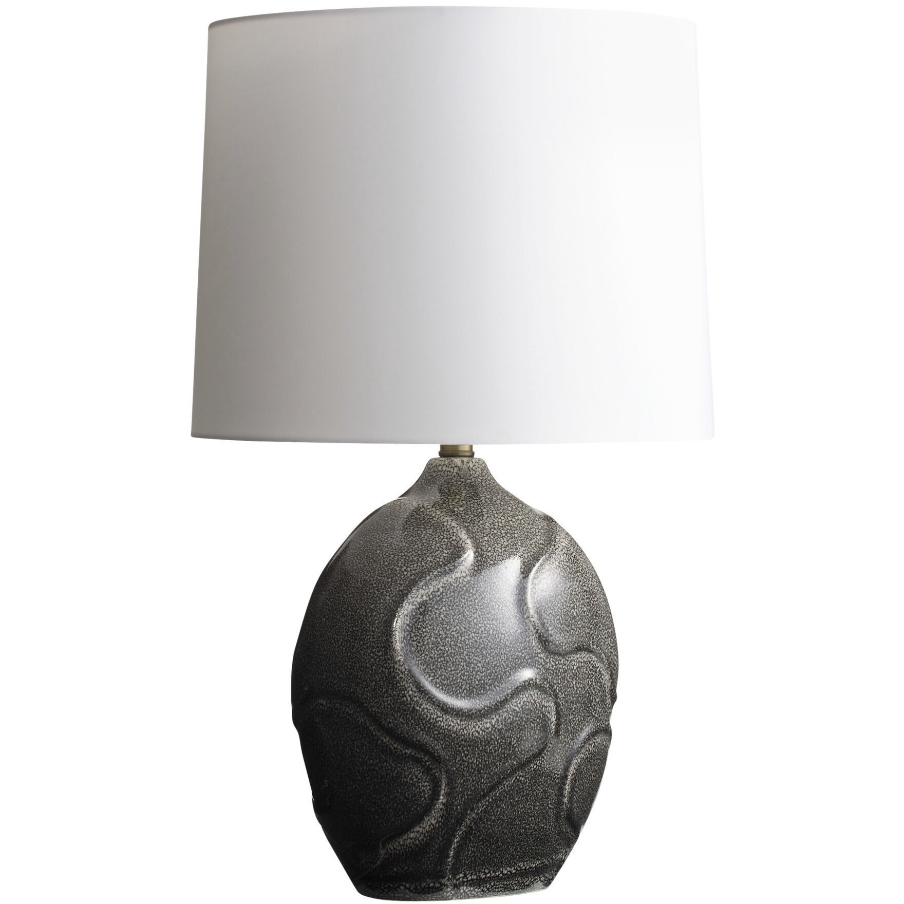 Ismay 26 inch 150.00 watt Obsidian Reactive and Antique Brass Table Lamp Portable Light