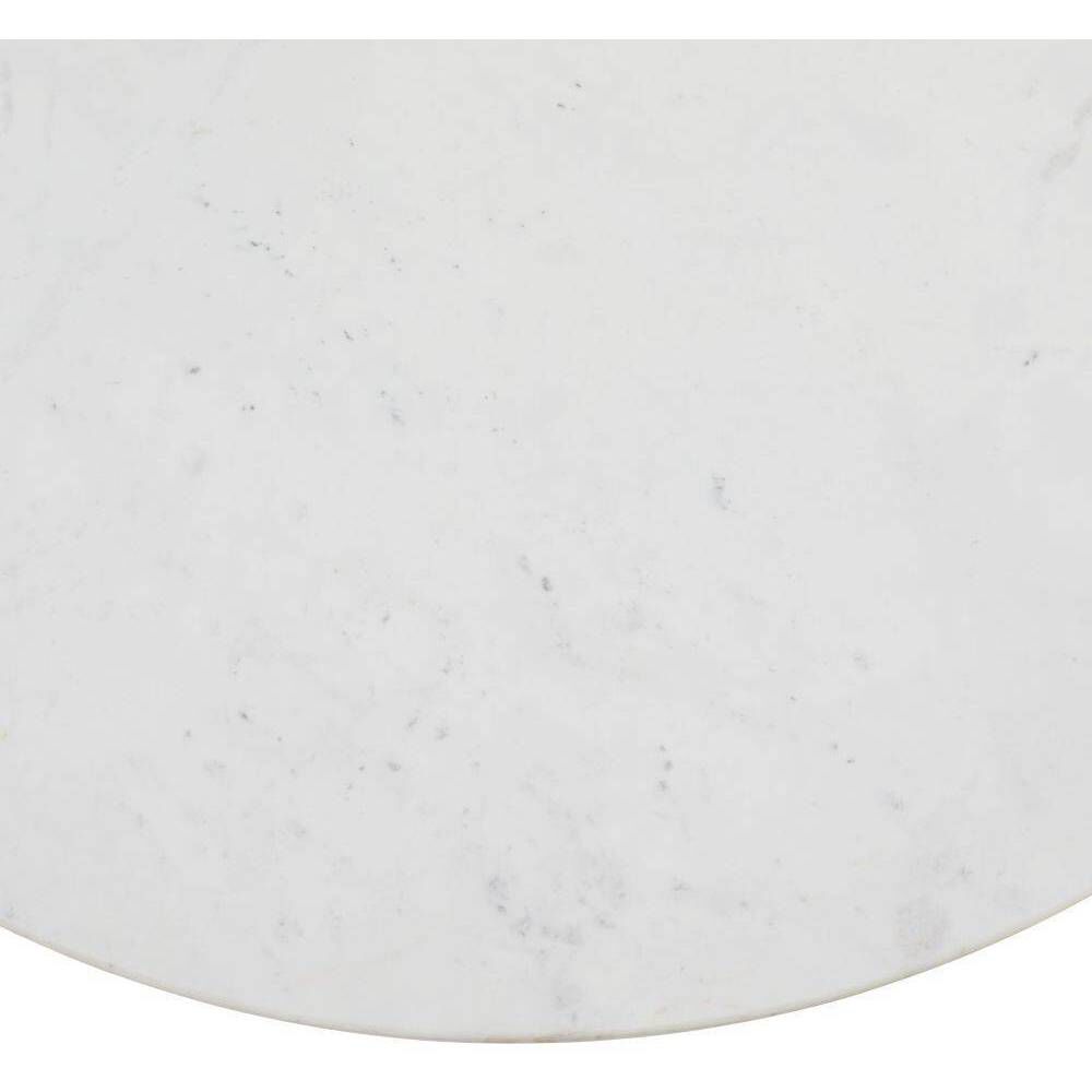 Melt 48 inch Cerused Natural Wood and White Marble Entry Table