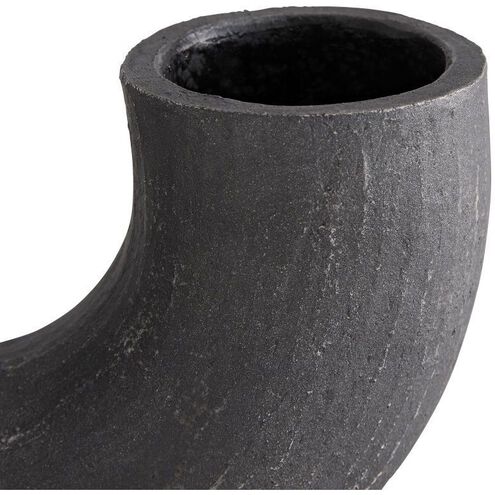 Damien Matte Charcoal Vase