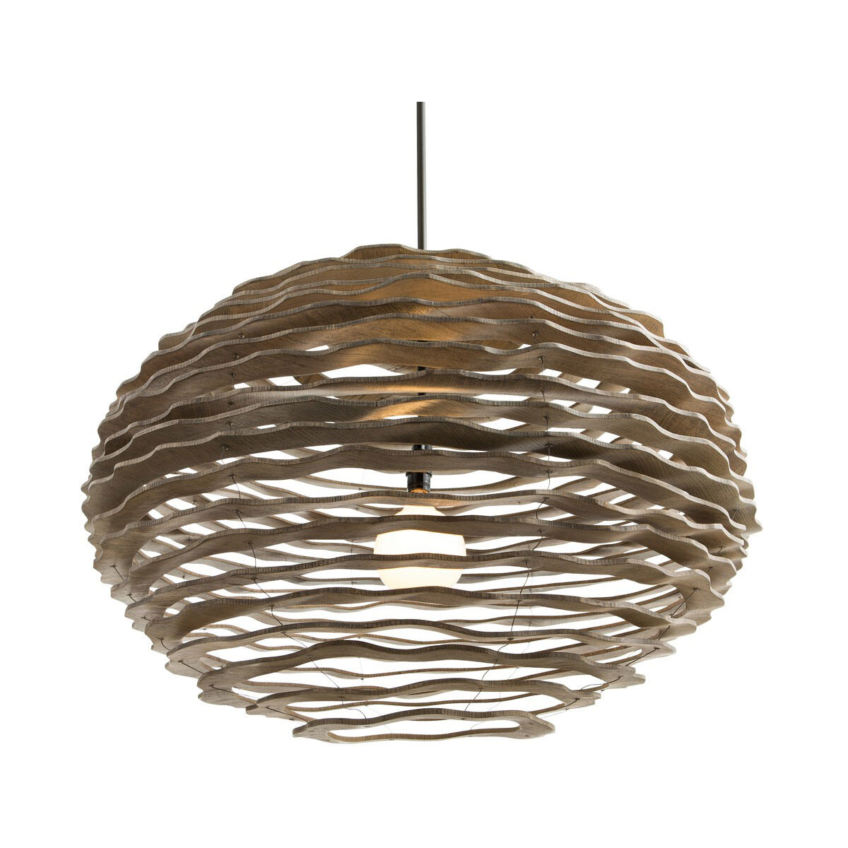 Rook 1 Light 24 inch Natural and Blackened Iron Pendant Ceiling Light, Small