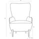 Kirby 46 inch Facet Cream Accent Chair