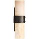 Ardena 2 Light 6 inch Ivory and Blackened Iron Wall Sconce Wall Light