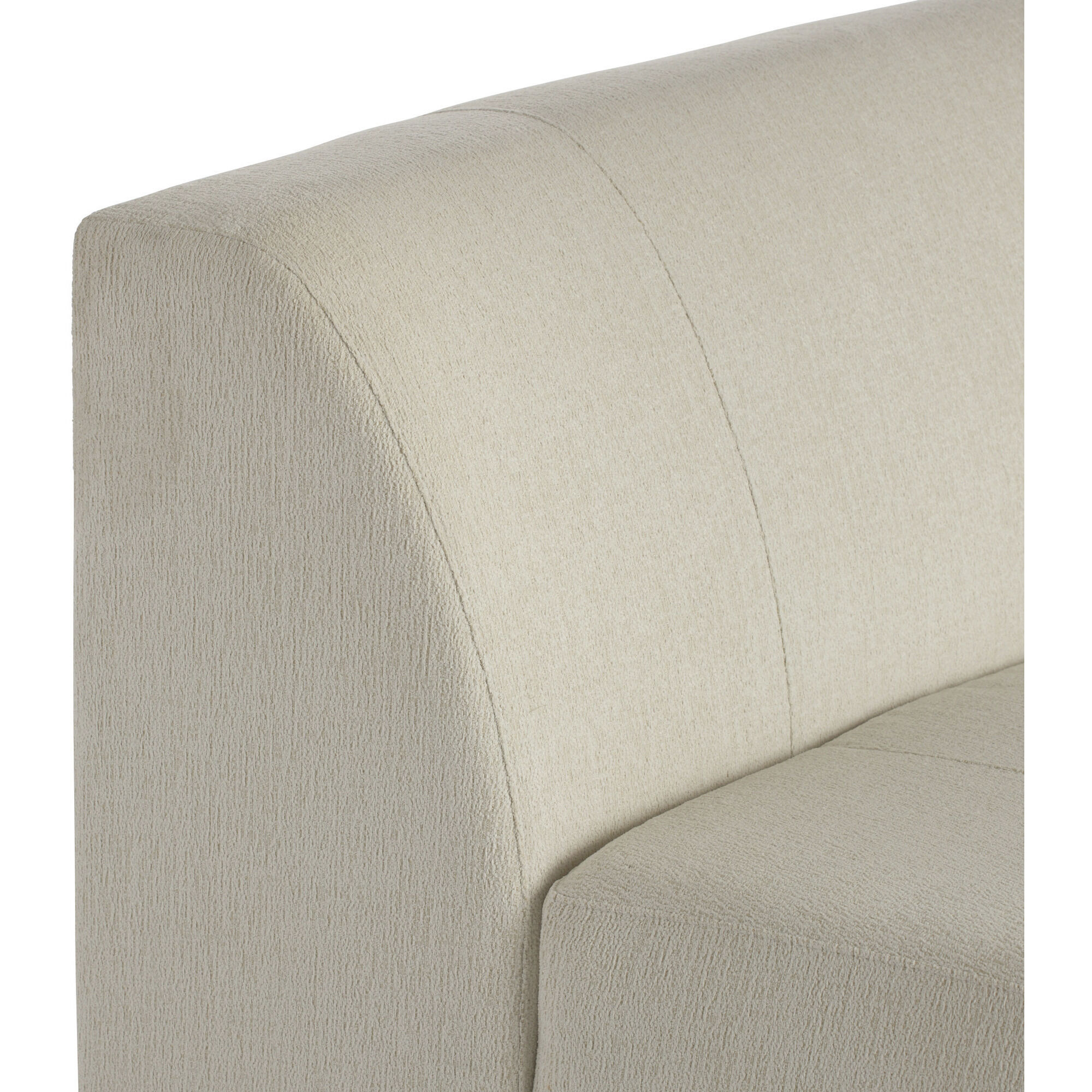 Islander Vanilla and Dark Walnut Sofa, Right