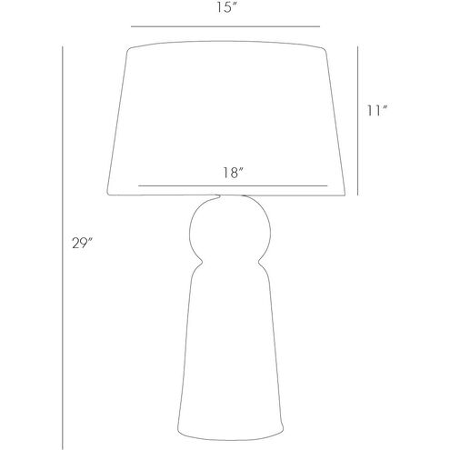 Tassel 29 inch 100 watt Off-White Table Lamp Portable Light