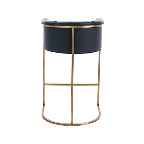 Calvin 39 inch Black and Antique Brass Bar Stool
