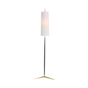 Dunn 86 inch 60 watt Black Bronze/Antique Brass Floor Lamp Portable Light, Triangle
